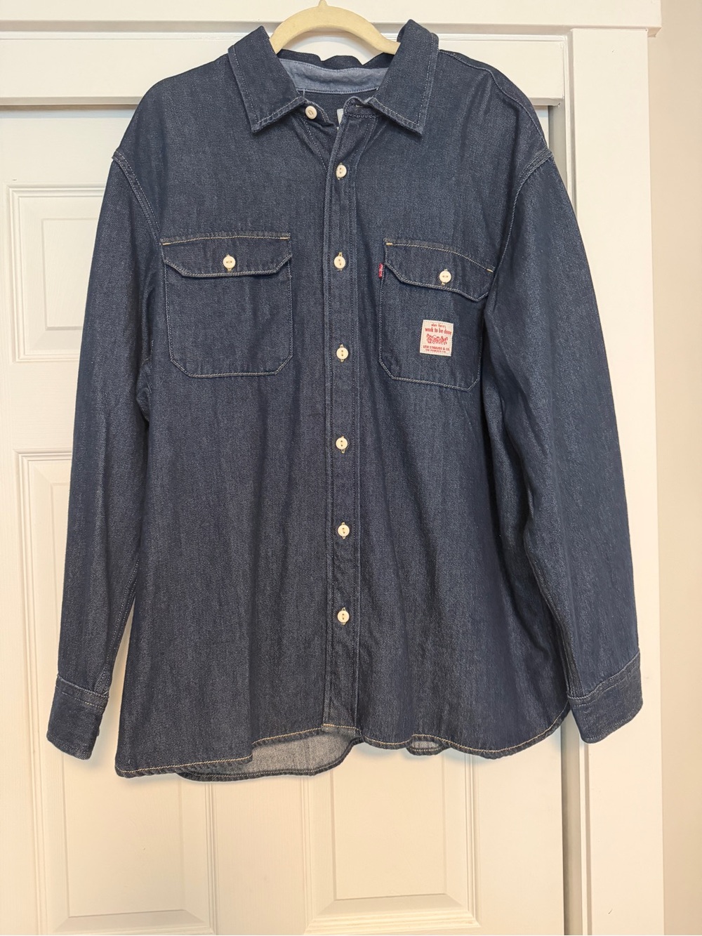 Levi's Dark Blue Denim Button-Up Shirt